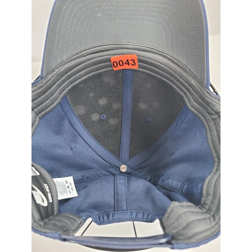 Nike Dri-FIT Club Cap Mens‎ L/XL Navy Blue Embroidered Swoosh Logo Snapback Hat